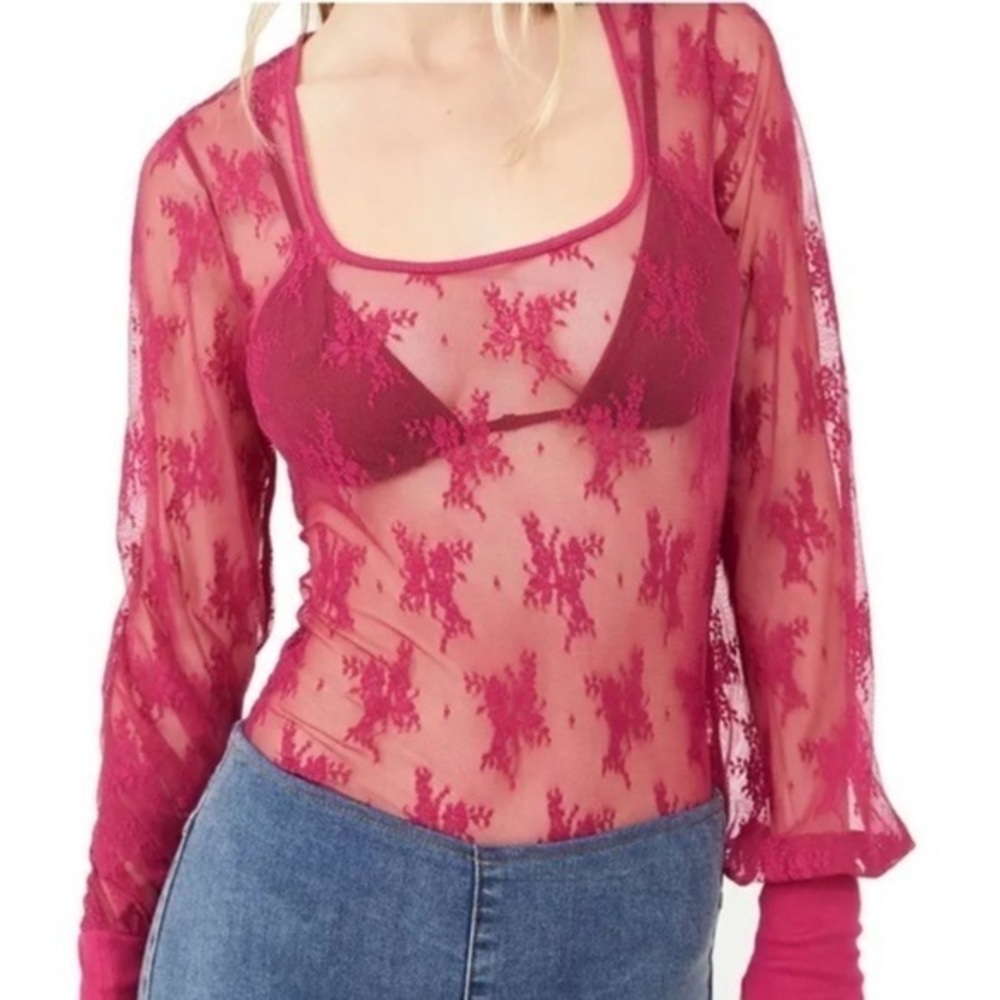 Free People U Into This Long Sleeve / pink / XS